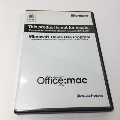 Microsoft Office 2004 for Mac Home Use Program with Product Key X10-97562 Vtg