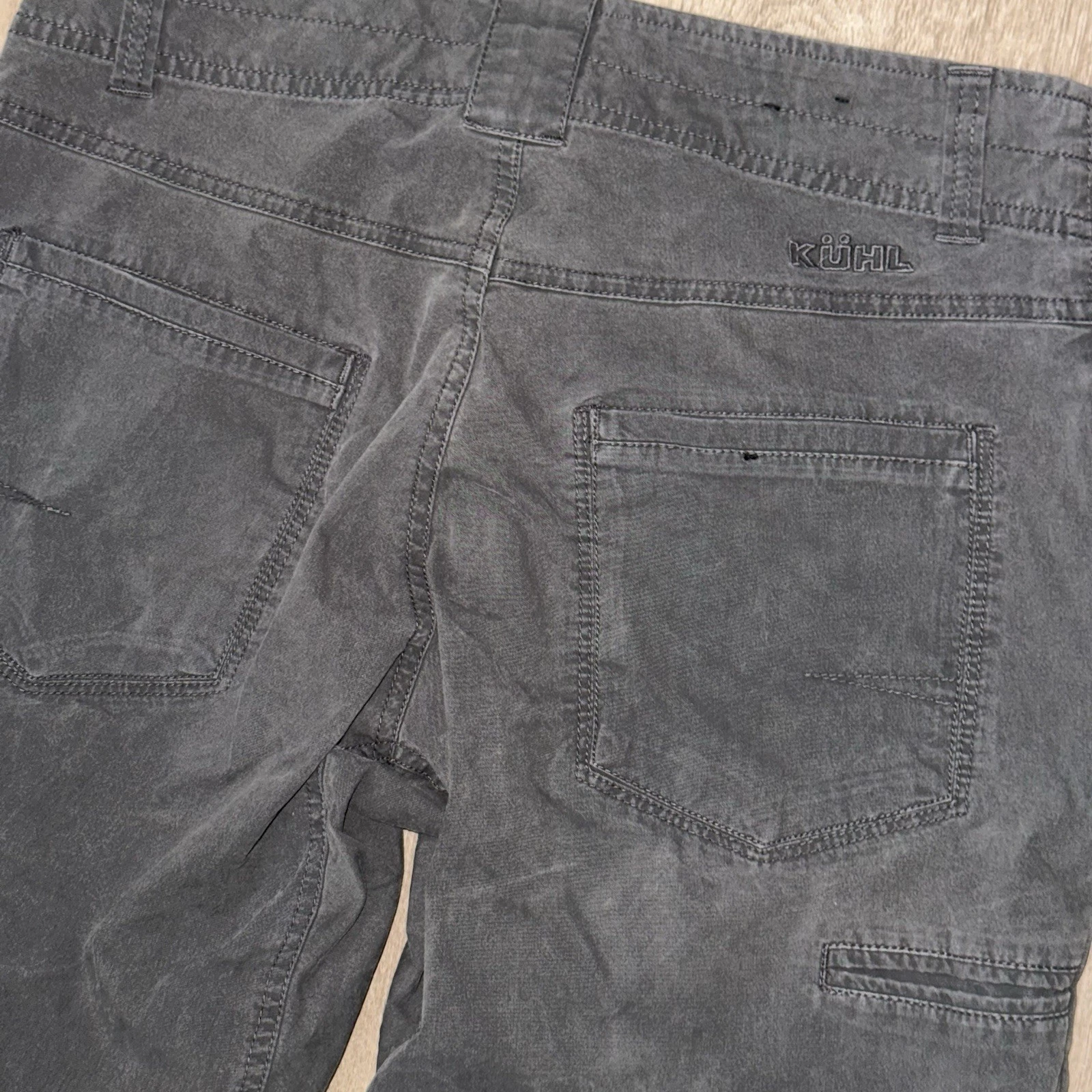 Kuhl Slax Pants Men’s 30x32 Dark Grey Performance Cargo Chino Stretch Nylon