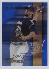2016 Topps Finest Blue Refractor 27/150 Jorge Lopez #98 ms9