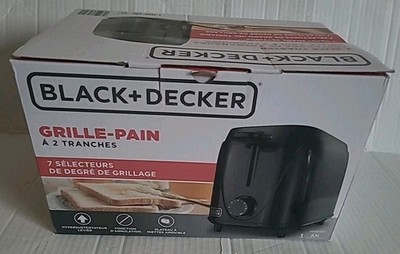 Black + Decker 2- Slice Black Toaster With 7 Toast Shade Setting (TR0002BD)
