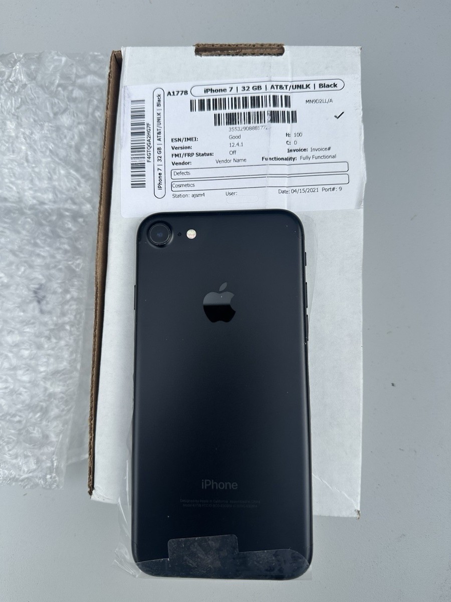 IPhone 7 32gb New In Box Unlocked ATT Black A1778 No Sim included