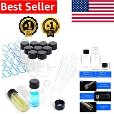 Durable 10PCS 4ml Clear Glass Vials - Screw Cap, PE Pad Convenient Dropper Set