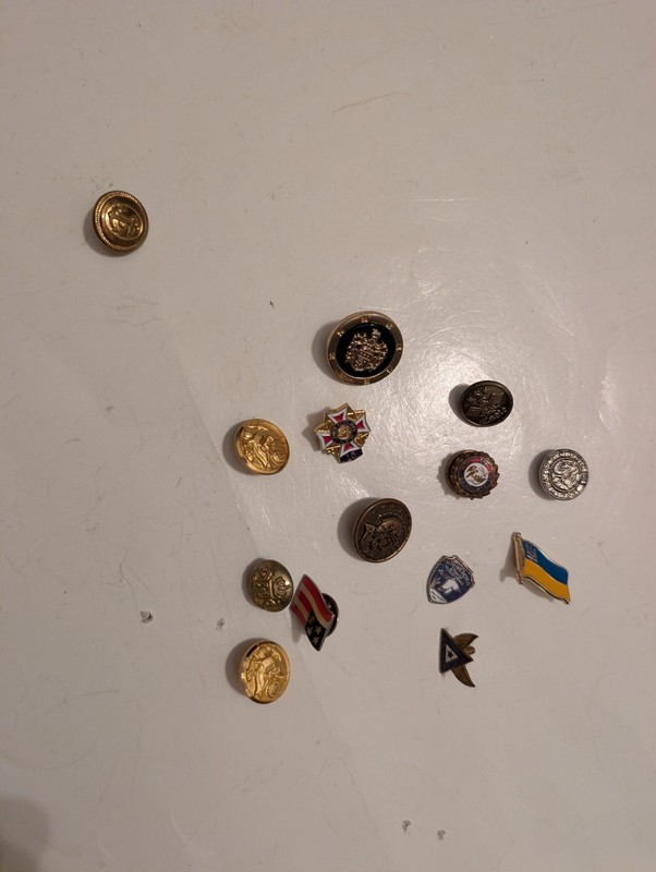 Vintage Buttons Pins