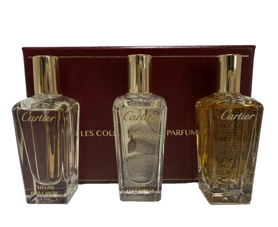 Cartier Perfume Gift Set Pur Magnolia, L'Heure Diaphane, Oud and