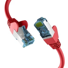 EFB-Elektronik RJ45 Patch Cable with CAT7 Raw Cable 0.25 m Red red 0,25 m