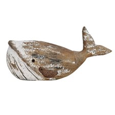 Aecipl Wood Whale Statue Nautical Decoration Wooden Beach Themed Fish Figures...