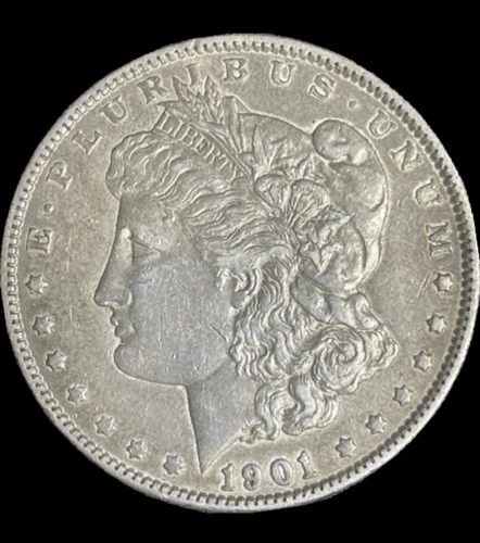 1901 Morgan Silver Dollar 90% US Coin Extra Fine