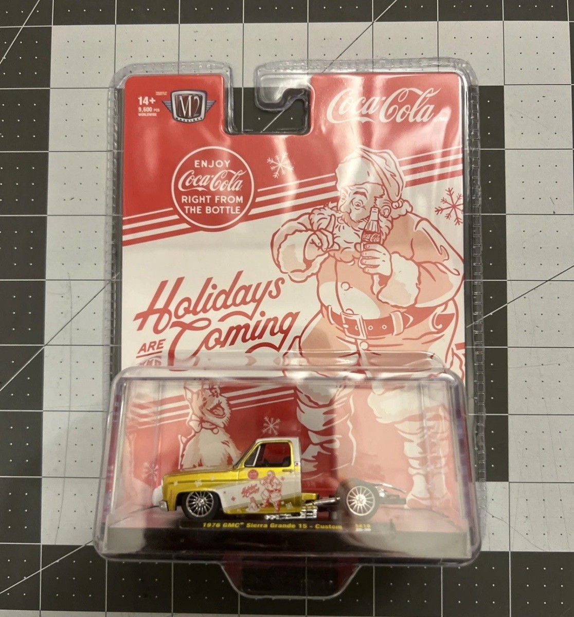 2025 M2 Machines Coke Christmas Gold 1976 GMC SIERRA GRANDE 15