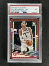 2023-24 Donruss Optic Victor Wembanyama #4 Red Choice The Rookies RC PSA 9 MINT