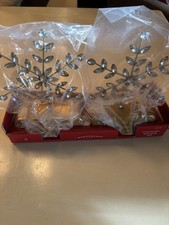 Wondershop at Target Set Of 2 Gold Jeweled Snowflake Christmas Stocking Holders