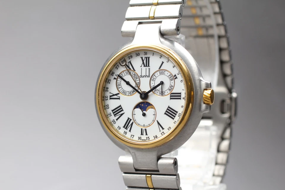 [Casi MINT] Reloj para hombre Dunhill Millennium Moonphase White Dial Triple Calendar Foto 2 de 4