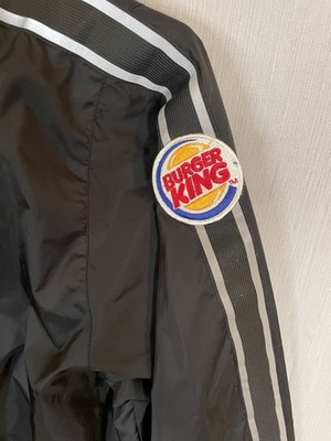 Burger King Employee Black Reflective Windbreaker Nylon Jacket