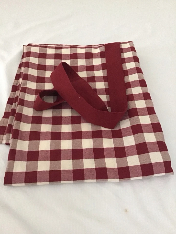 Cortina de ventana a cuadros Buffalo Gingham atar cortinas rojo/blanco Foto 4 de 4