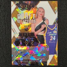 Cameron Brink signed 2024 Panini WNBA Draft Selection White Ice RC card auto /25