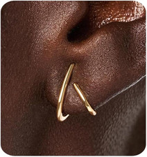Gold Earrings for Women Trendy 14K Gold Plated Stud Earrings Dainty Minimalis Hy