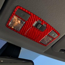 Red Carbon Fiber Interior Roof Reading Light Panel Cover Trim For Mazda 3 04-09