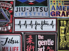 Jiu Jitsu BJJ Gi Patch Iron-on Gift CHOOSE FROM 18 100% Embroidered FREESHIPPING