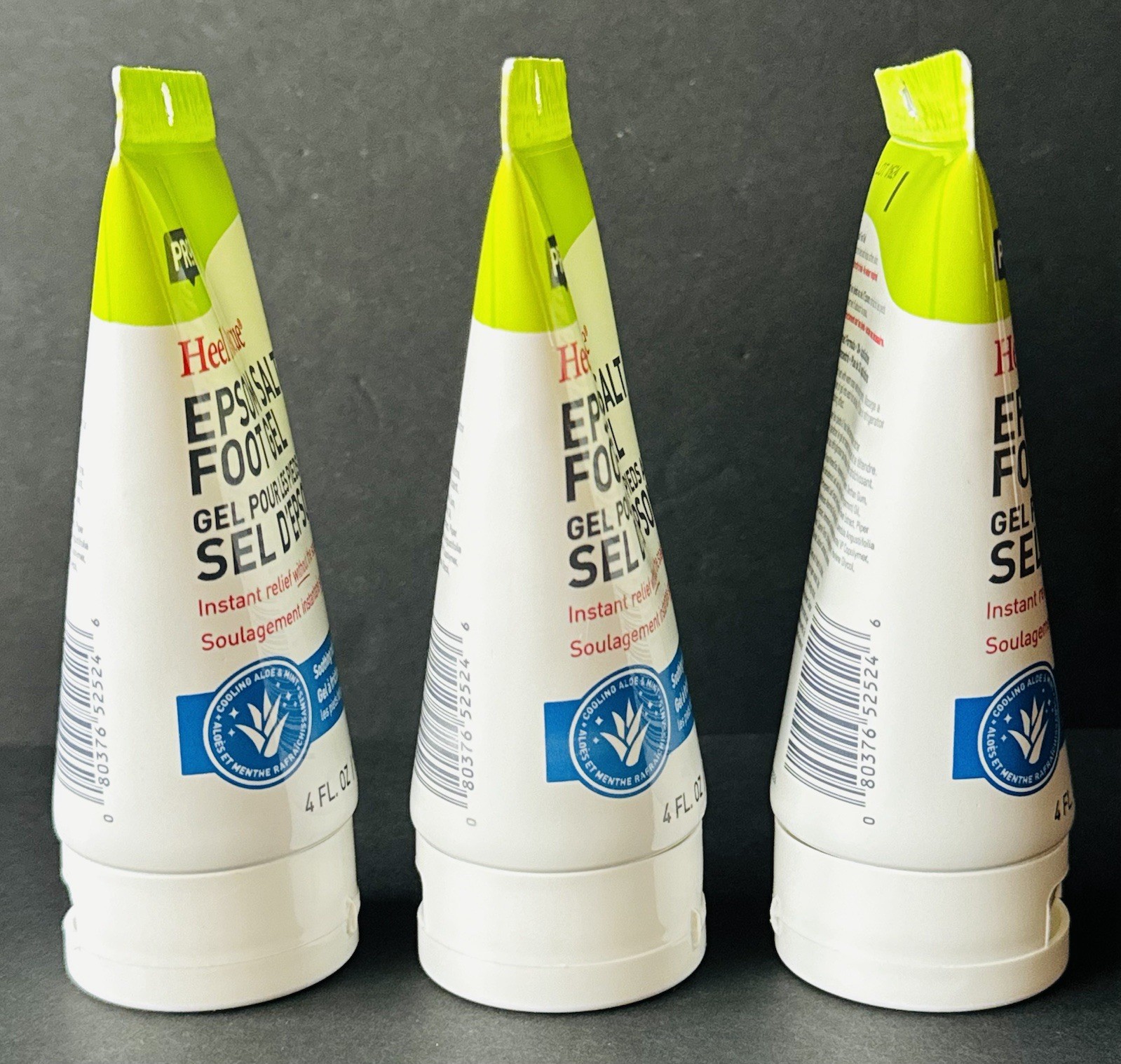 3x PROFOOT Heel Rescue EPSOM SALT FOOT GEL, Soothing rub for Sore, Tired Feet