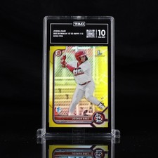 Joshua Baez 2022 Bowman Draft 1st #BPPF-112 Gold Foil /75 RC Rookie TAG 10 GEM