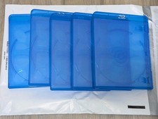 NEW Lot Of 5 Standard 12mm Replacement Blu-Ray Cases Blank Single Disc