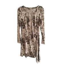 H Halston Snakeskin Print Dress Size S