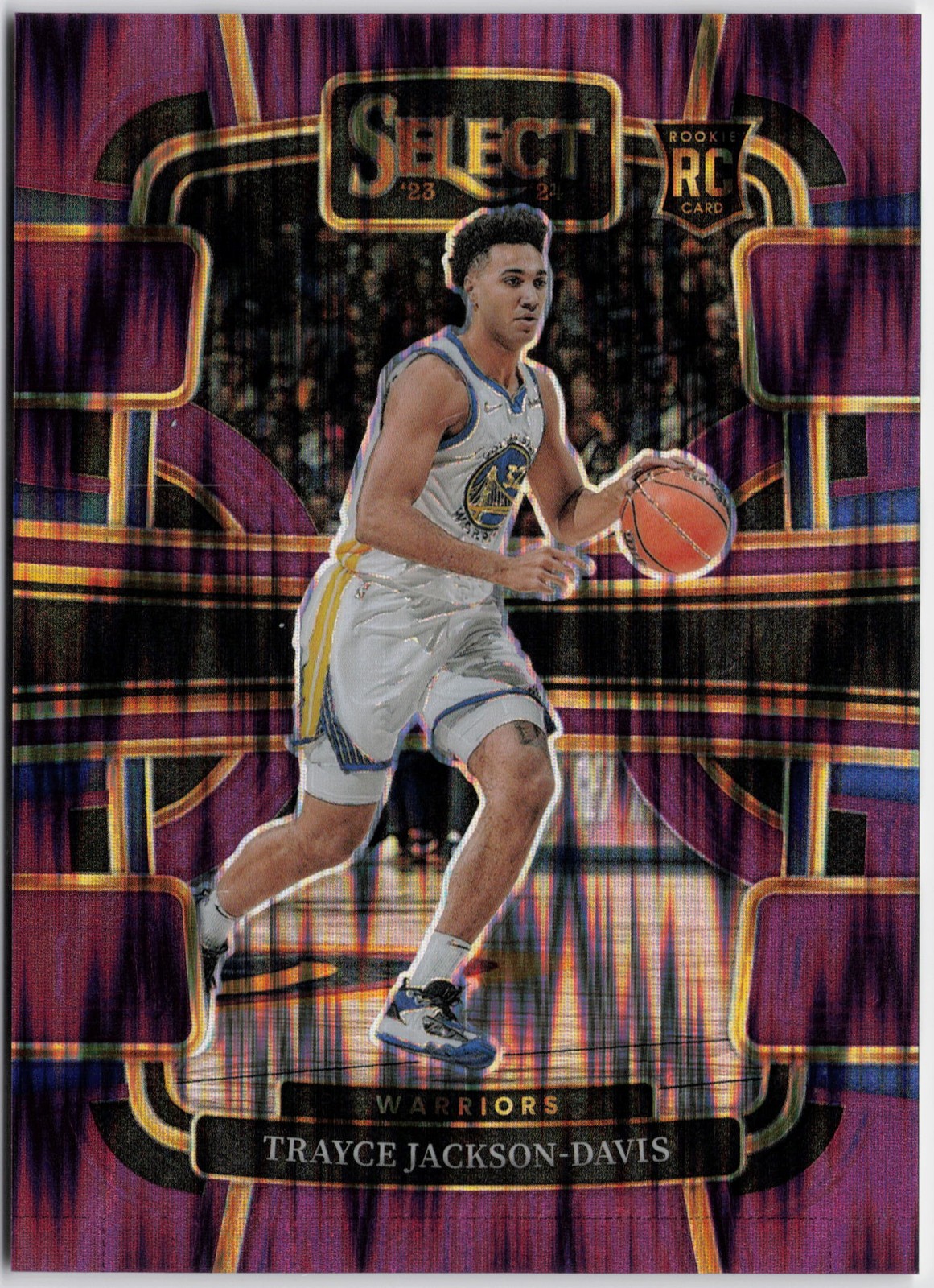 2023-24 Panini Select #84 Trayce Jackson-Davis Purple Flash Prizms #/175 RC