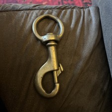 Large Heavy Duty Brass Swivel Eye Bolt Snap Hook Clip 5  