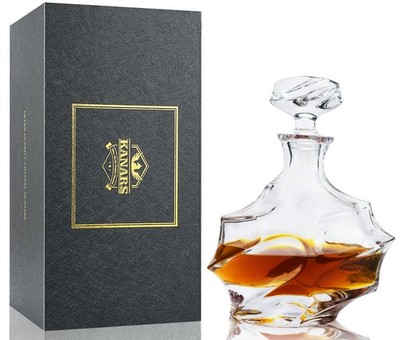 KANARS Liquor Decanter 27Oz for Scotch Bourbon Brandy Rum Rye Single Malt