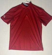 Chick Fil A Polo Men s Size Medium Red Oobe Short Sleeve Employee Work Uniform