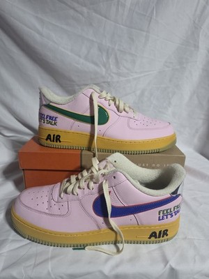 Nike Air Force 1 '07 Feel Free Let's Talk DX2667-600 Pink Multi-Color Low Top