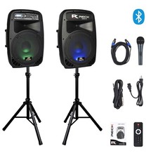 PRORECK Dance 15 DJ Portable 15-Inch 2000 Watt 2-Way Powered PA Speaker System