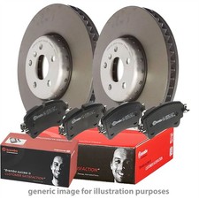 Genuine Brembo Front Brake Discs & Pads Set Vented for Hyundai Ioniq