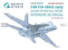 QTSQDS48283 1:48 Quinta Studio Interior 3D Decal - F-18A F-18C Hornet Early
