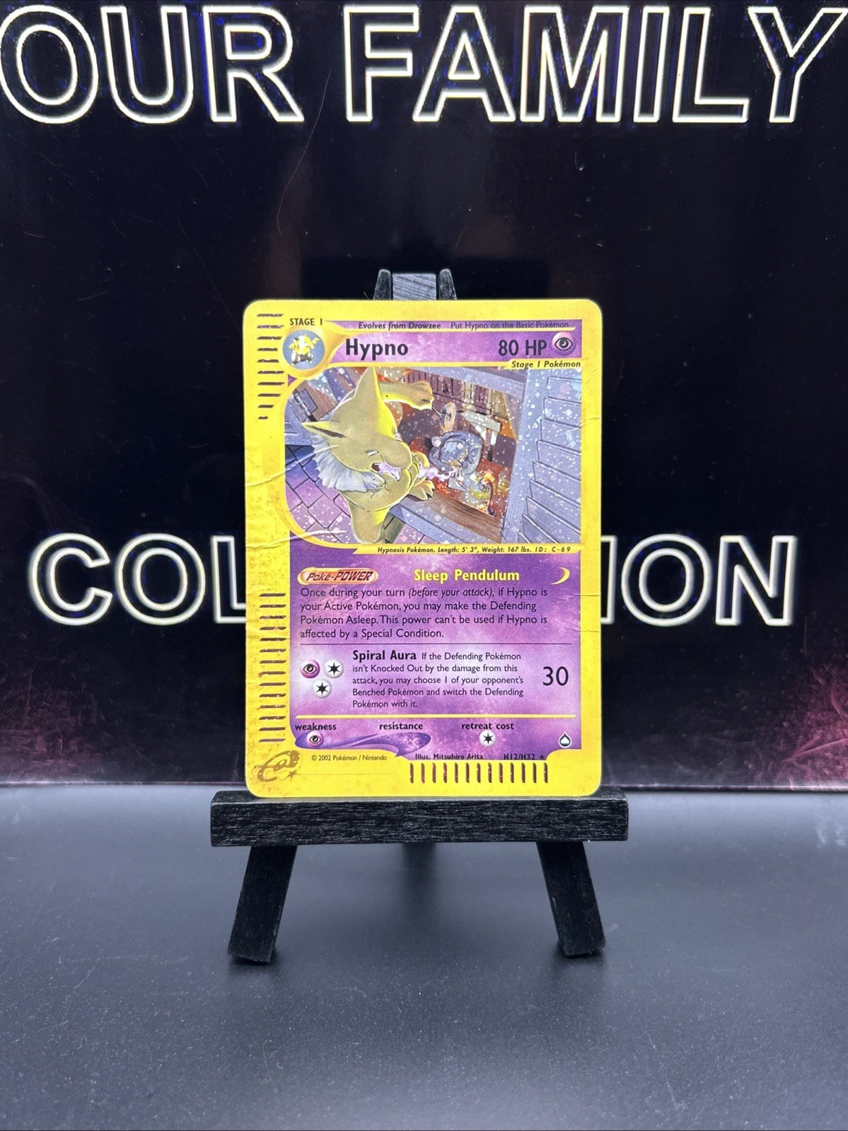 Hypno H12/H32 Aquapolis E-Series 2003 Holo Rare Vintage Pokemon Card E Reader