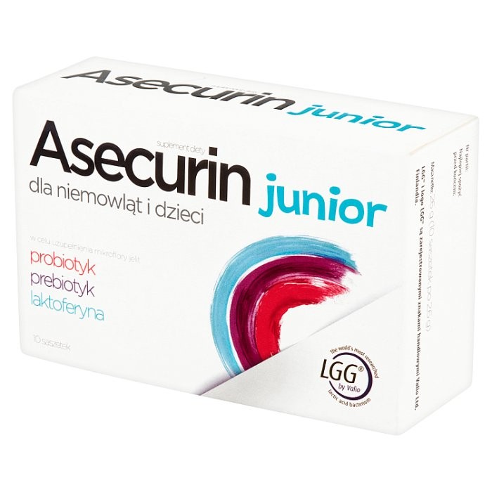 Sklep Polski Asecurin Junior 10 Sasz Prebiotic Probiotic And Lactoferrin Biogaia - Image 2