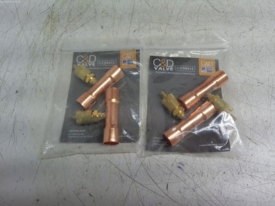C&D Valve CD8412 Access Tee 1/4 in. Male Flare Fitting Lot of 4 New