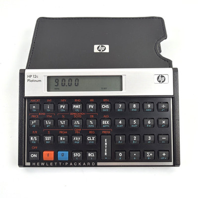 HP 12C Platinum Financial Calculator, 10-Digit LCD -HEWF2231AA - Black w/ Case