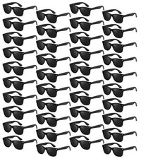 40 Pack Retro Style Sunglasses Bulk Classic Shades Wholesale Black White Eyew...