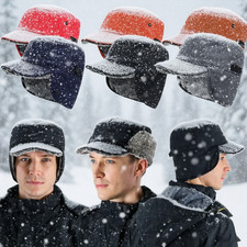 Windproof Winter Thermal Warm with Ear Flaps  Visor Thermal Hat For Men Women