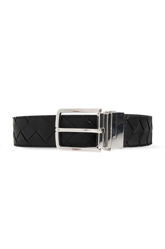 BOTTEGA VENETA Black Intrecciato Reversible Belt New & Authentic