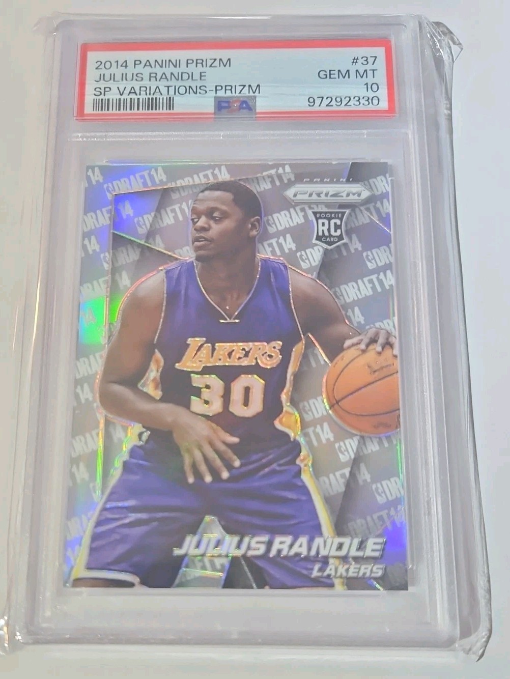 2014 Panini Prizm Julius Randle RC Short Print Variations Silver PSA 10 Lakers