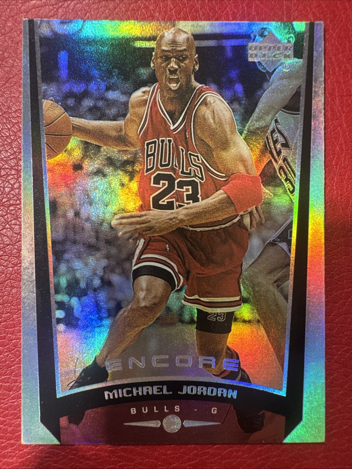 Michael Jordan 1998-99 Upper Deck Encore #102 Rainbow Refractor HOF J4 SSP Bulls