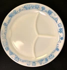 Vintage Pyrex Plate Train Blue Divided Dish Child Railroadiana Railway JP2943