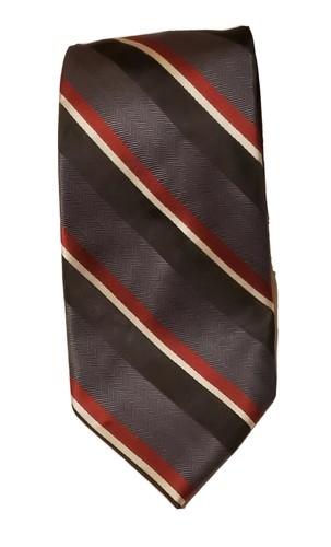 Herren Krawatte Kiesel Exklusive Kollektion Grau\Gestreift L 50" W 4" Gebraucht - Bild 4 von 5