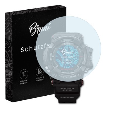 BRUNI Displayschutzfolie Für Casio PRW-7000-1AER – 2x Klare PET-Folie, Kratzfest, Blasenfrei, Made In Germany
