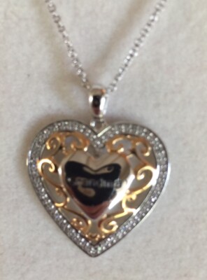 Sentimental Expressions Sterling Silver Gold Plated Grandma 18  Heart Necklace