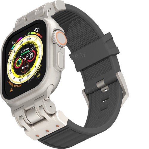 Correa de silicona conector de metal para Apple Watch 9 8 7 6 5 4 SE Ultra 2 49 mm - Imagen 37 de 61