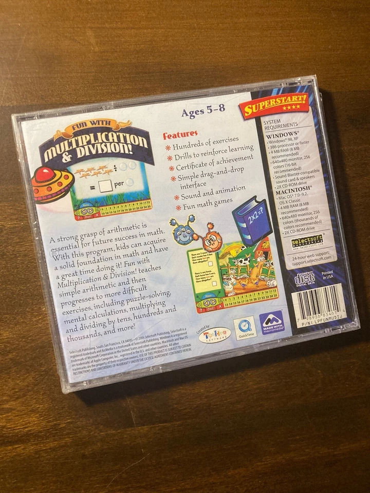 Fun With Multiplication And Division 2006 Selectsoft Publishing CD-ROM Sealed - Image 3 of 4