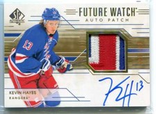 2014-15 SP Authentic Limited 294 Kevin Hayes RC Patch Auto 8/100 Future Watch
