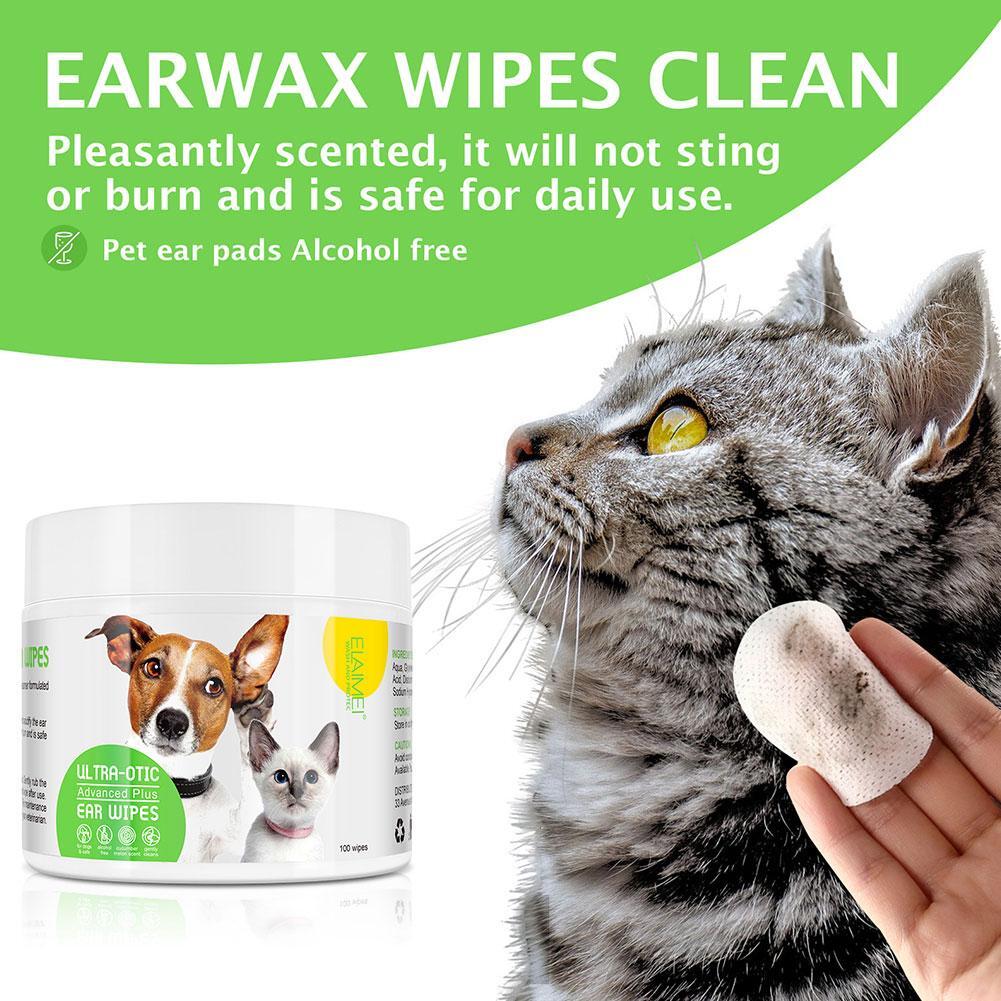 100pcs Pet Cleaning Wet Wipes Pet Deodorant Antibacterial Alcohol Free=